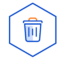 개인정보 파기 절차 및 방법에 관한 아이콘